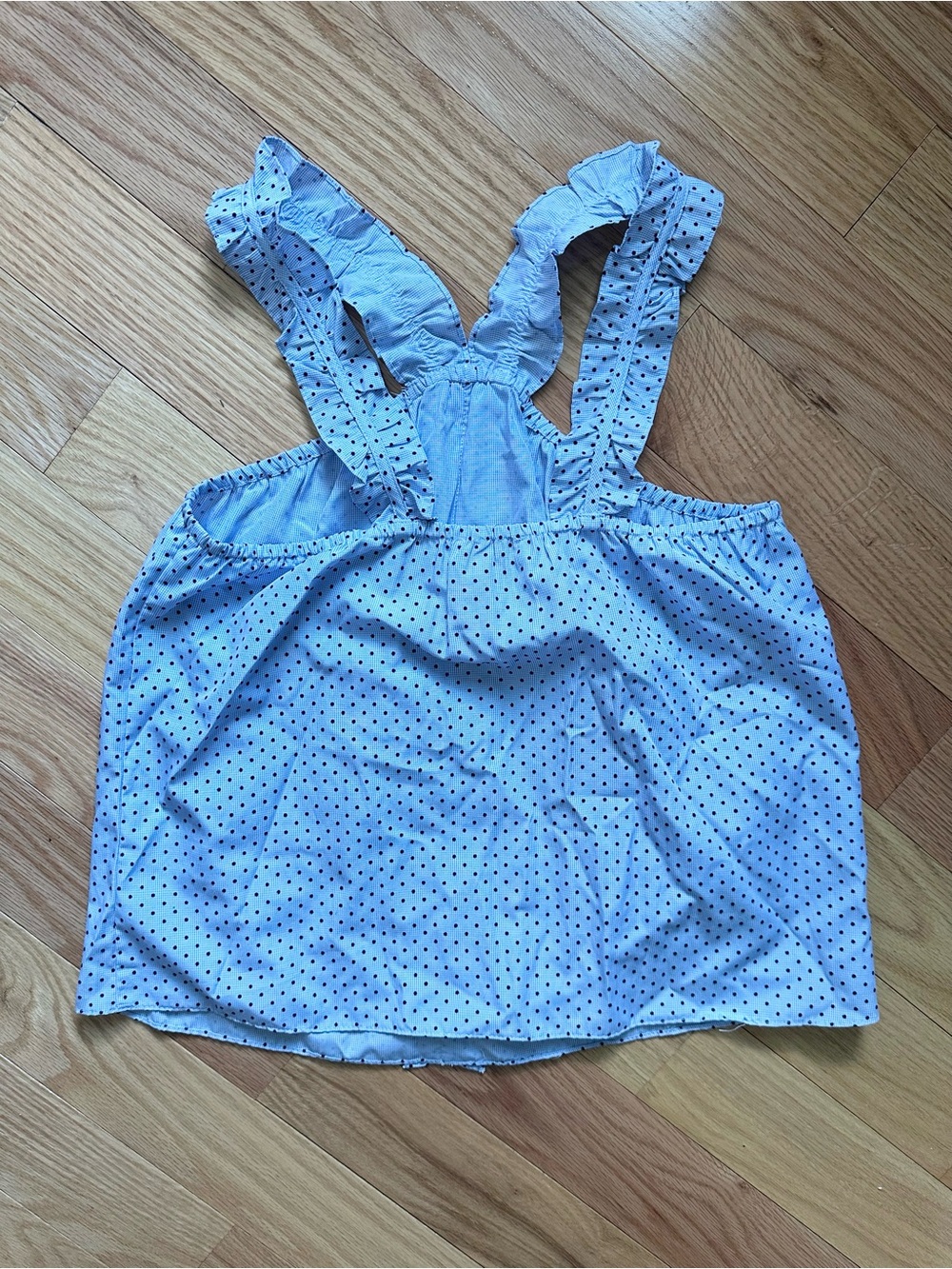 Anthropologie Waverly Grey Blue Polka Dot Ruffle Tank Top | Size Small | NWT ✨ - Picture 3 of 8